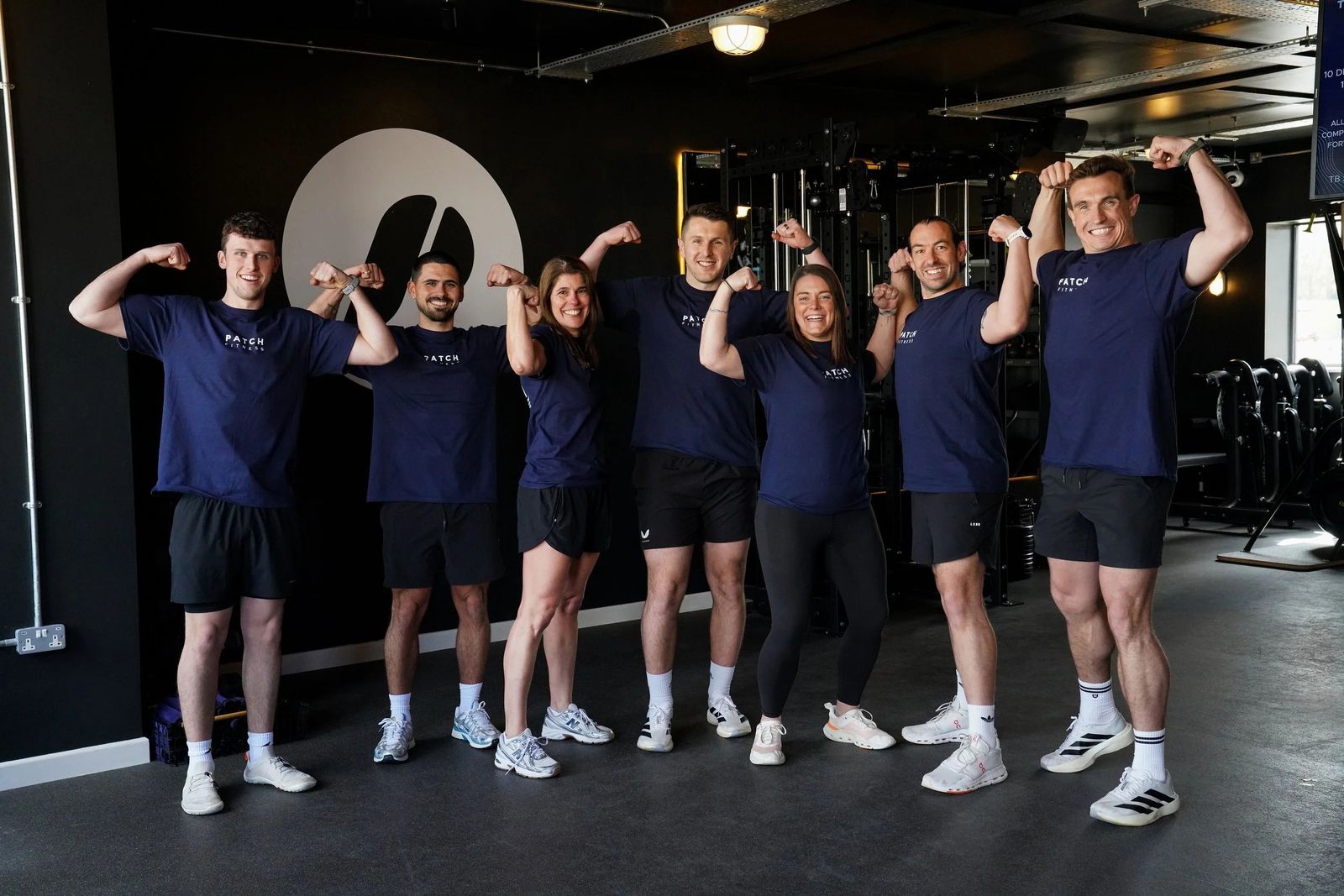 A team of members in Patch tees at the Spring Games
