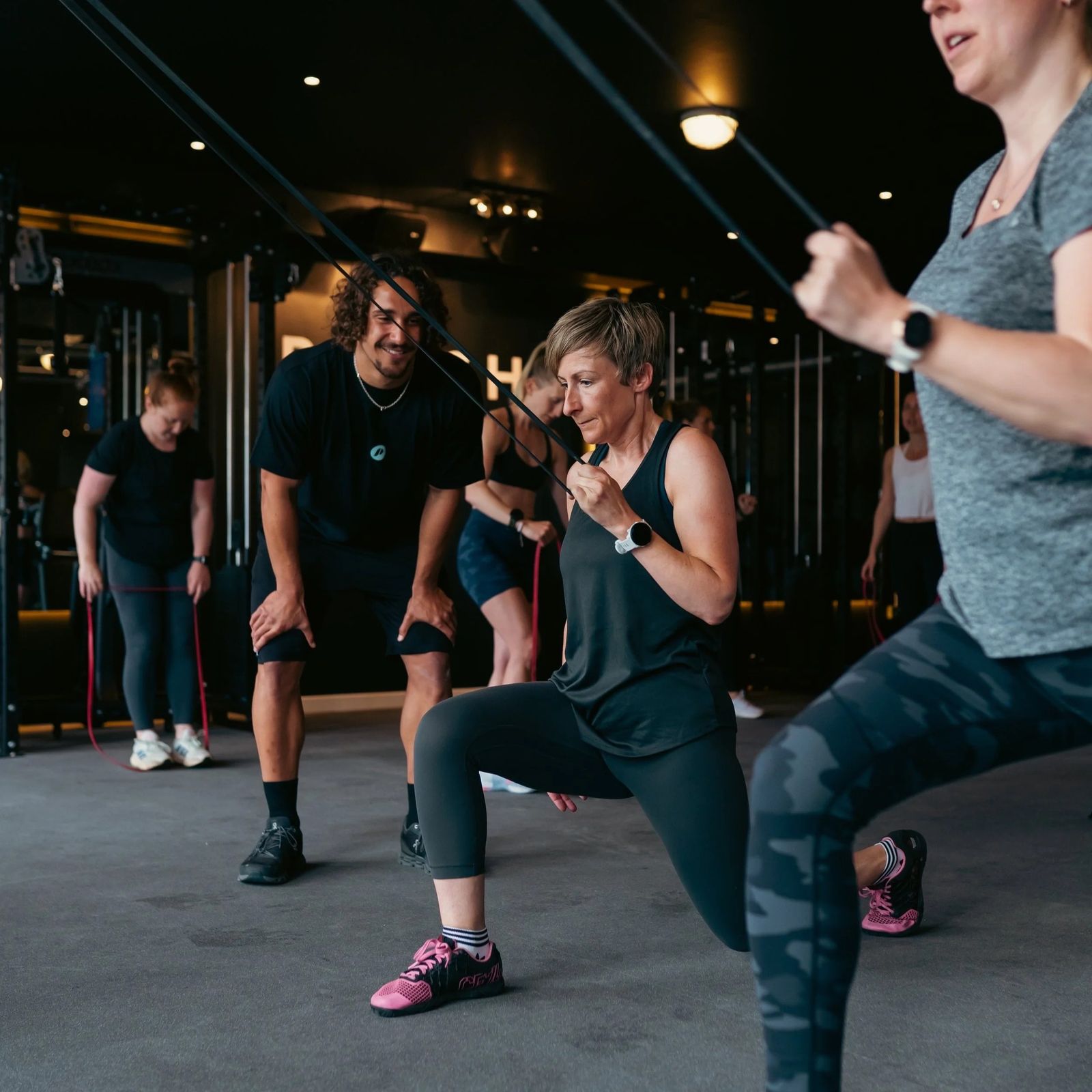 A laugh in the middle of a session.